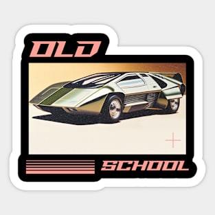 Old School Car Sticker